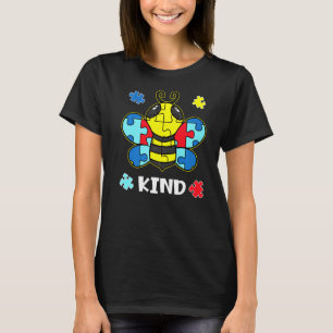 Be Kind Autism Awareness Bee Aspergers Puzzle Piec T-Shirt