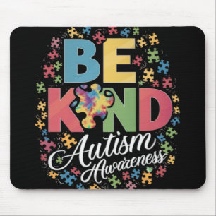 Be Kind Autism Awareness Colourful Design Mouse Mat