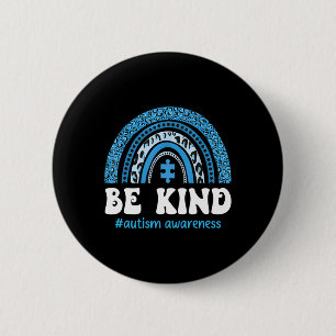 Be Kind Autism Awareness Cute Puzzle Rainbow Choos 6 Cm Round Badge