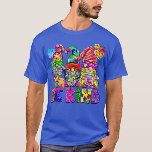 Be Kind Autism Awareness Cute Three Gnome Puzzle F T-Shirt