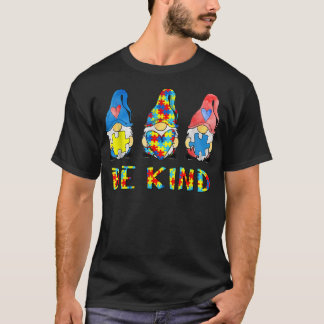 Be Kind Autism Awareness Gnomes Kids Gift T-Shirt