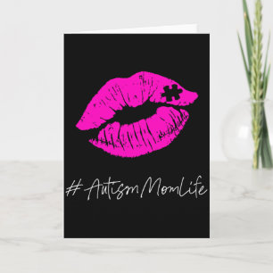 Be Kind Autism Awareness Messy Bun Puzzle Proud Au Card