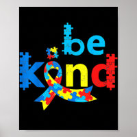 Be Kind Autism Awareness Month Puzzle Piece