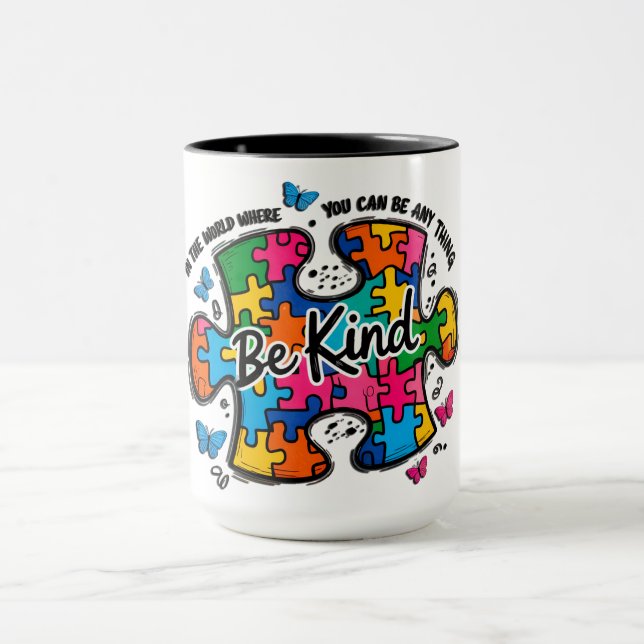 Be Kind/ Autism Awareness Mug (Center)
