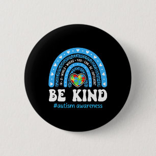 Be Kind Autism Awareness Puzzle Cute Rainbow Choos 6 Cm Round Badge