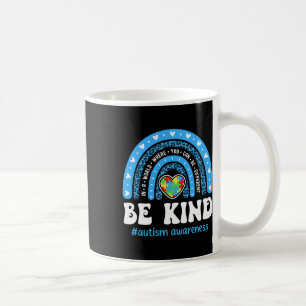 Be Kind Autism Awareness Puzzle Cute Rainbow Choos Coffee Mug