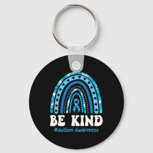 Be Kind Autism Awareness Puzzle Cute Rainbow Choos Key Ring