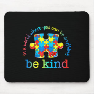 Be Kind Autism Awareness Puzzle Rainbow Choose Kin Mouse Mat