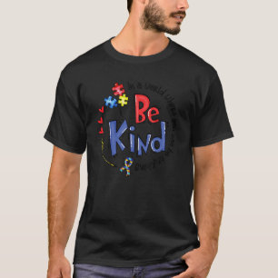 Be Kind Autism Awareness Puzzle Retro Boho Choose T-Shirt