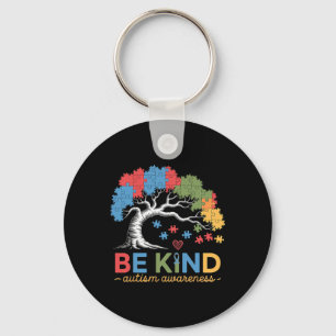 Be Kind Autism Awareness Puzzle Tree Inclusion Sup Key Ring
