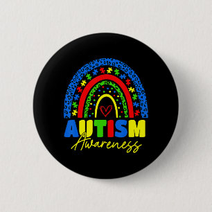 Be Kind Autism Awareness Rainbow Leopard Women Ki 6 Cm Round Badge