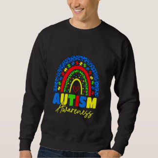 Be Kind Autism Awareness  Rainbow Leopard Women Ki Sweatshirt