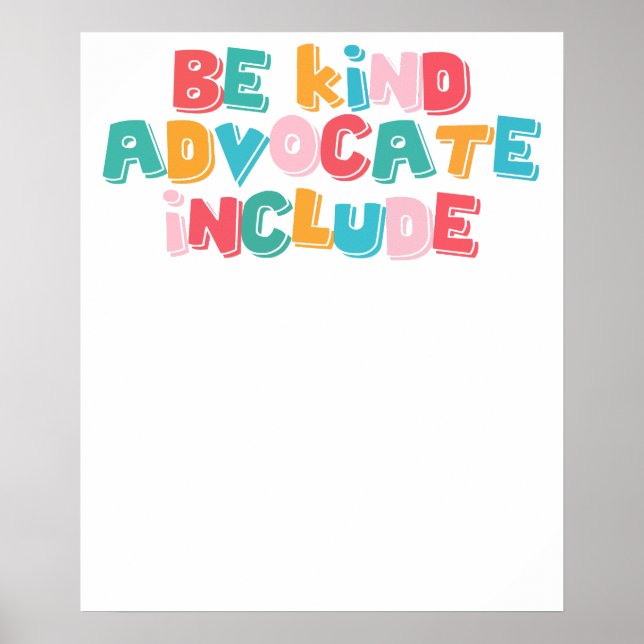 be kind avocate includ poster (Front)