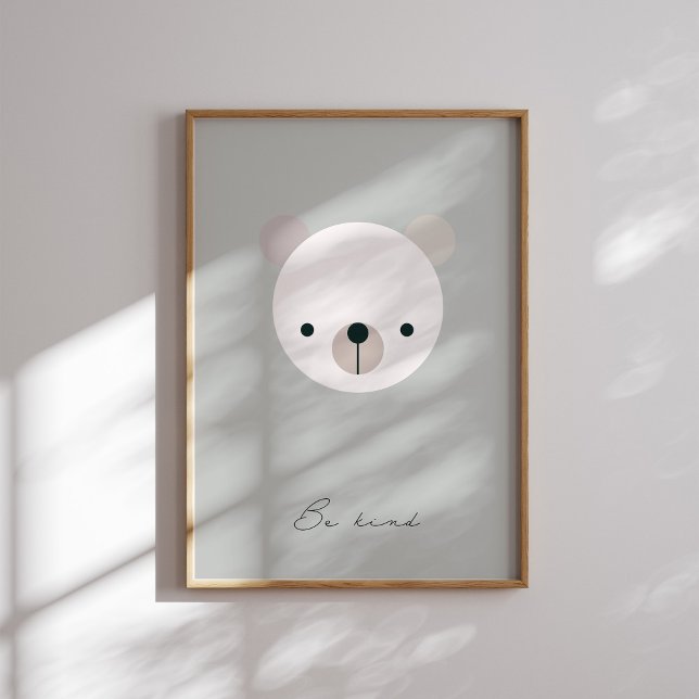 Be kind, baby bear kids affirmation print (Creator Uploaded)