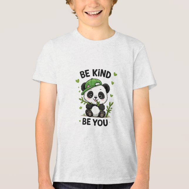 Be Kind Be You Panda Tri-Blend Shirt (Front)