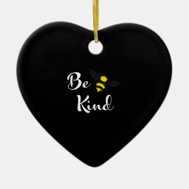 Be Kind Bee | Inspirational Kindness Bee Lover Ceramic Tree Decoration (Front)