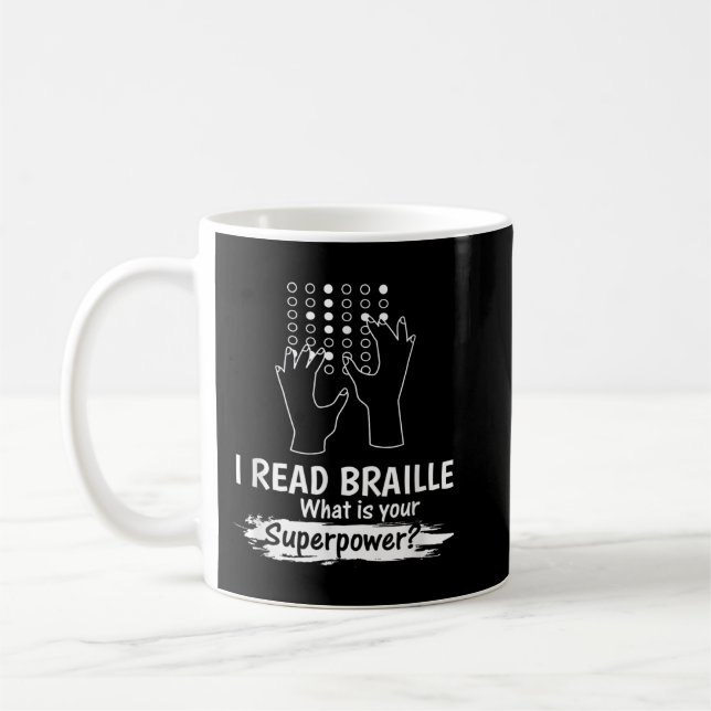 Be Kind Blind Awareness braille   Coffee Mug (Left)
