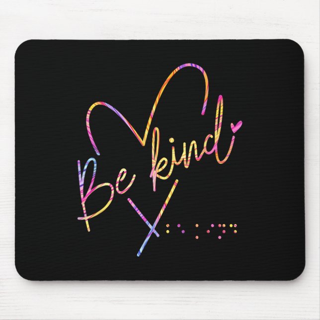 Be Kind Blind Awareness Braille  Mouse Mat (Front)