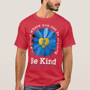 Be Kind Blue Sunflower Child Abuse Prevention Awar T-Shirt