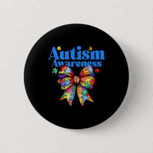 Be Kind Bow Autism Awareness Autism Support Love  6 Cm Round Badge
