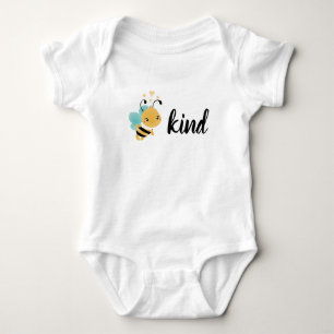Be Kind Bumblebee Hearts Yellow Blue Baby Bodysuit