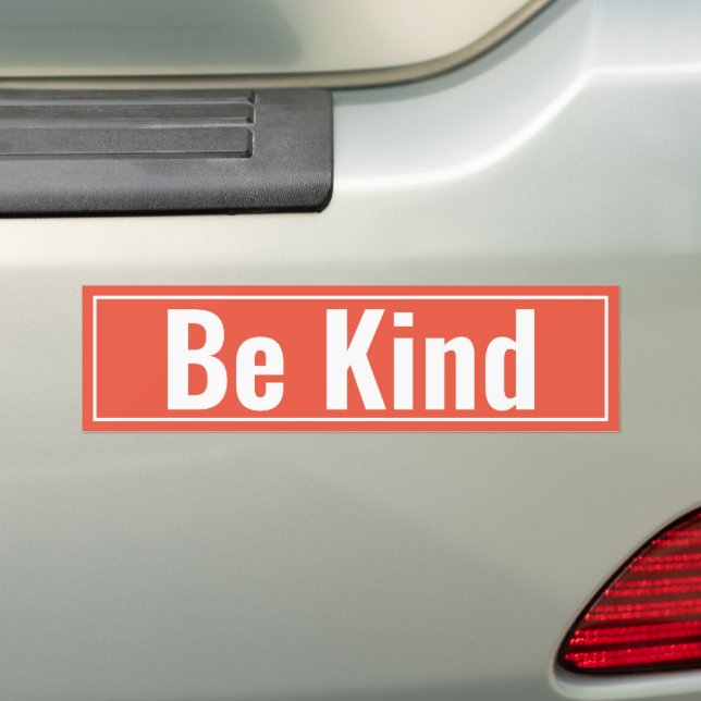 Be Kind Bumper Sticker (On Car)