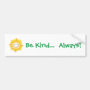 Be Kind Bumper Sticker - Sun