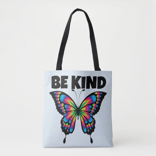 BE KIND BUTTERFLY TOTE PURSE  BAG (Front)