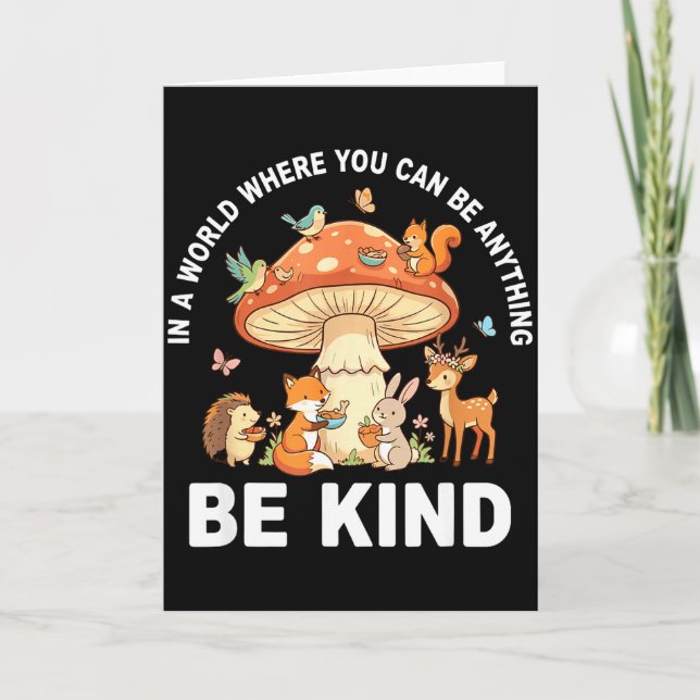Be Kind Cats Earth Day Graphic  Card (Front)