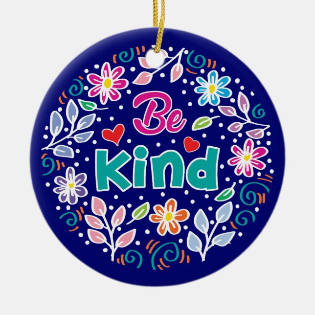Be Kind Ceramic Tree Decoration (Front)