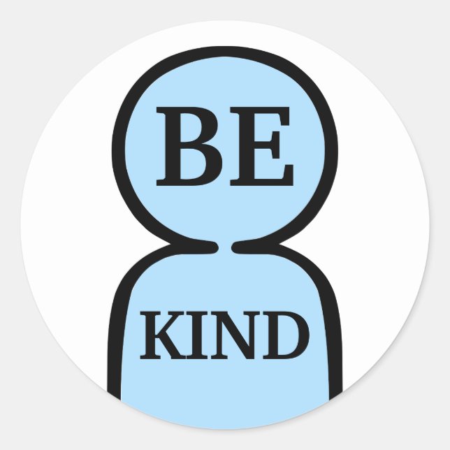 Be Kind Classic Round Sticker (Front)