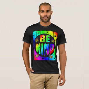 BE KIND COLORFUL RAINBOW BUTTERFLIES T-Shirt