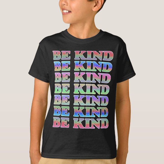 BE KIND-Colourful Be Kind, Kindness T-Shirt (Front)