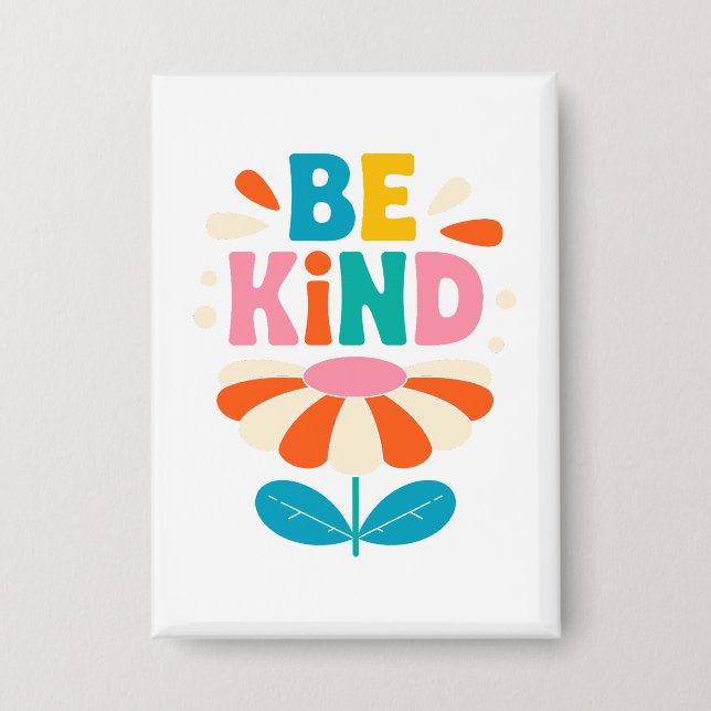 Be Kind Colourful Flower – Inspirational Positive (Front)