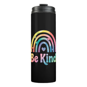 Be Kind Colourful Rainbow – Inspirational Positive Thermal Tumbler