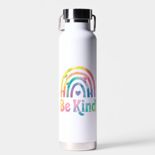 Be Kind Colourful Rainbow – Inspirational Positive Water Bottle