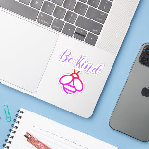 Be kind, cute bee image sticker