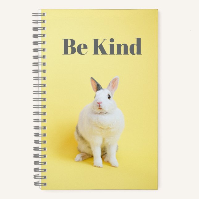 Be Kind Cute Bunny Notebook (Front)