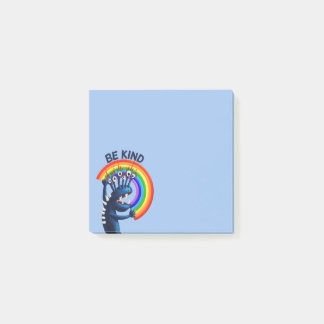 Be Kind - Cute Character Rainbow Positive Message Post-it Notes