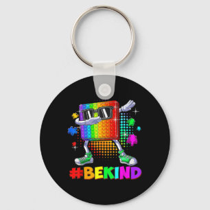 Be Kind Dabbing Puzzle Pop It Piece Autism Awarene Key Ring
