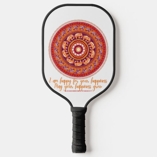 Be Kind Elephant Mandala Cute Elephant Loving Kind Pickleball Paddle (Front)