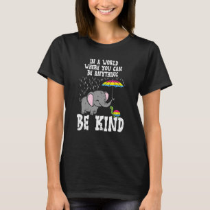 Be Kind Elephant Pansexual Turtle Pan Support Lgbt T-Shirt