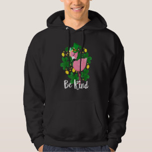 Be Kind Flamingo St Patrick Day Funny Pink Bird Au Hoodie