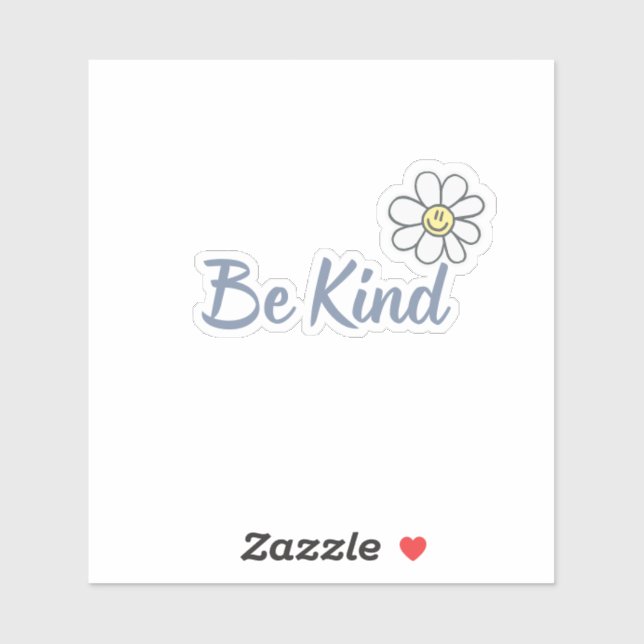 Be Kind Flower Vinyl Sticker  (Sheet)