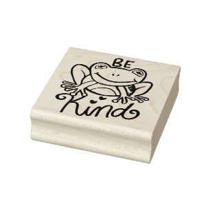 Be Kind Frog Rubber Stamp