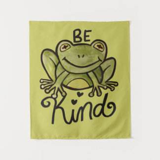 Be Kind Frog Tapestry