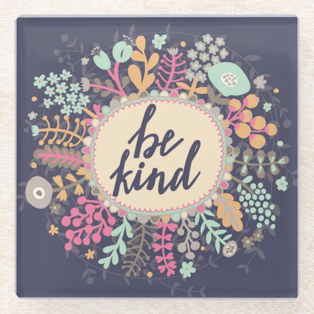 Be Kind Glass Coaster (Front)