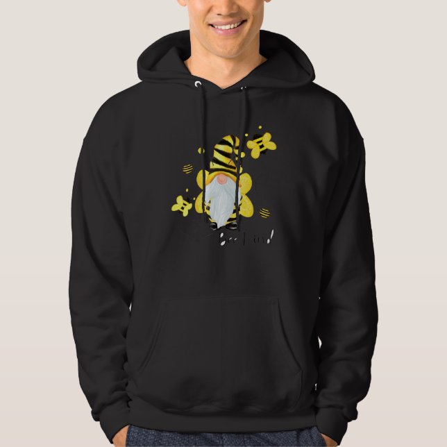 Be Kind Gnome And Bee Hippy Gnome Hoodie (Front)