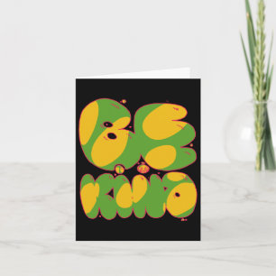Be Kind Green And Gold 01 Sticker Card