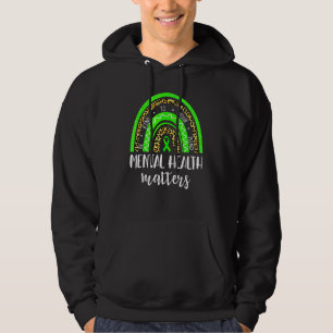 Be Kind Green Ribbon Sunflower Mental Health Aware Hoodie